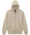 GD69 SF600 Gildan SoftStyle® Midweight Full Zip Hooded Sweatshirt Sand colour image